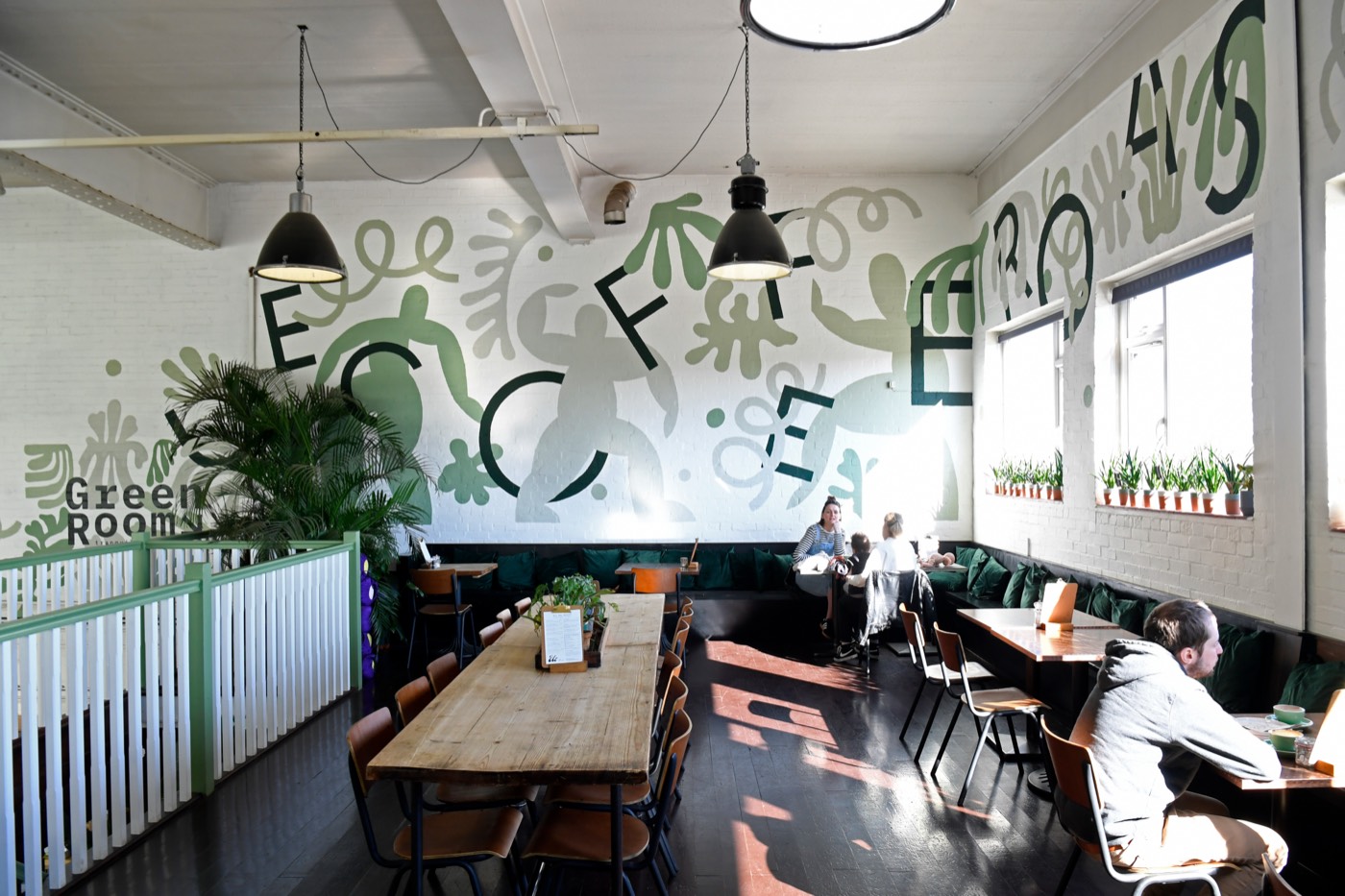 The Green Room cafe interior